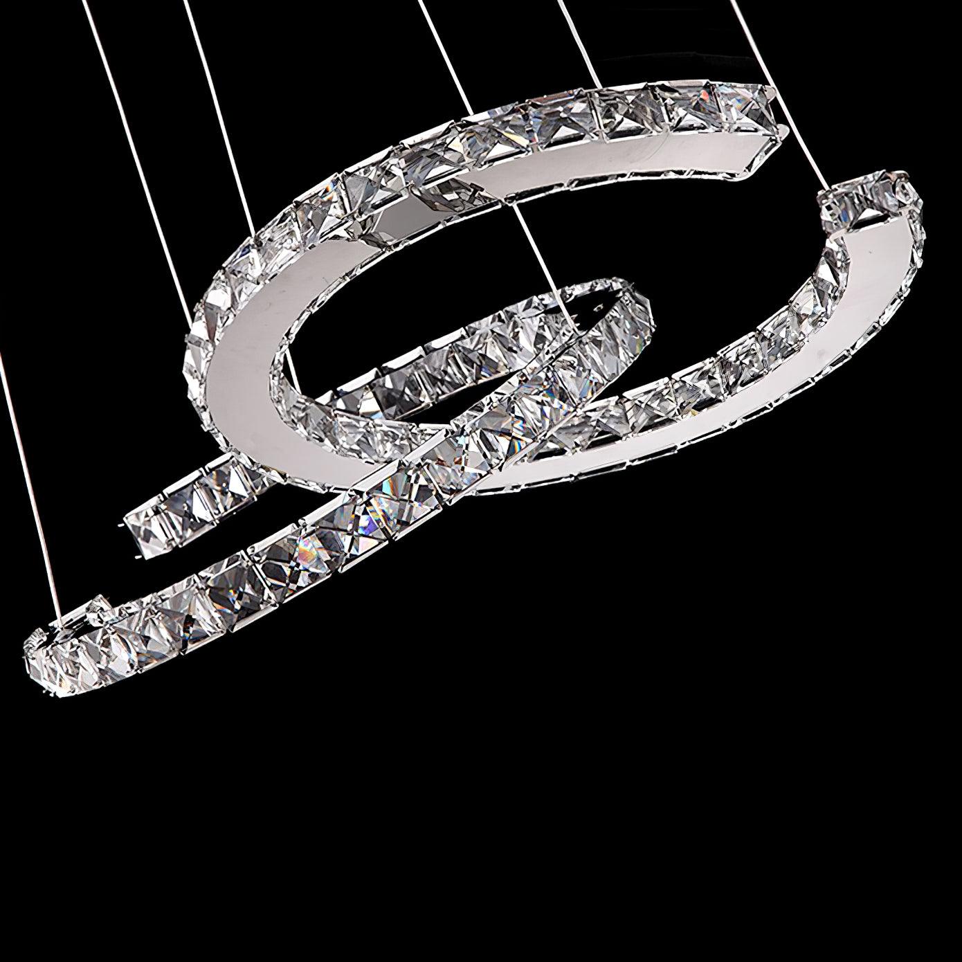 Modern Double C Crystal Chandelier - Loonglight