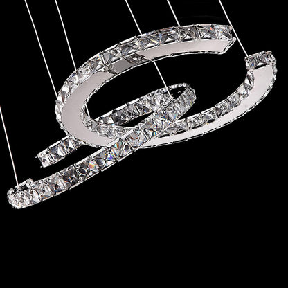 Modern Double C Crystal Chandelier - Loonglight