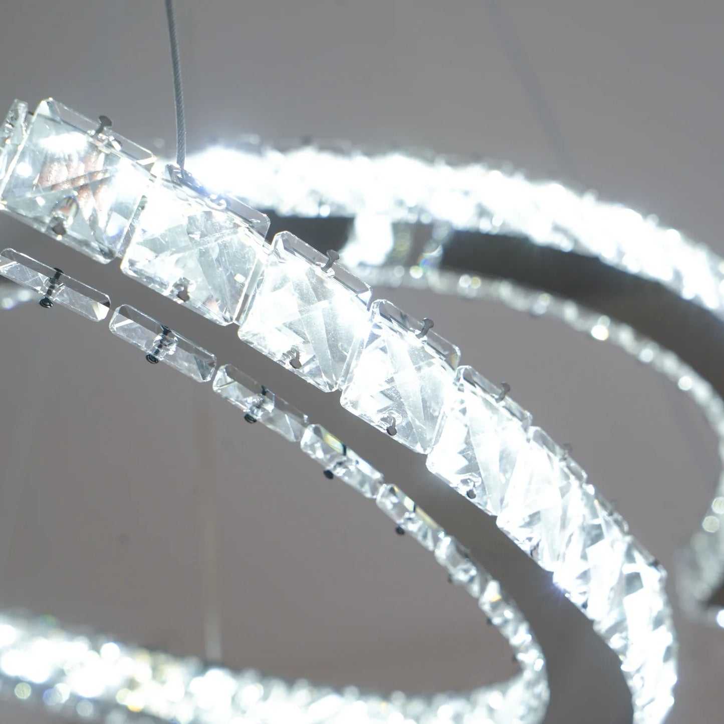 Modern Double C Crystal Chandelier - Loonglight