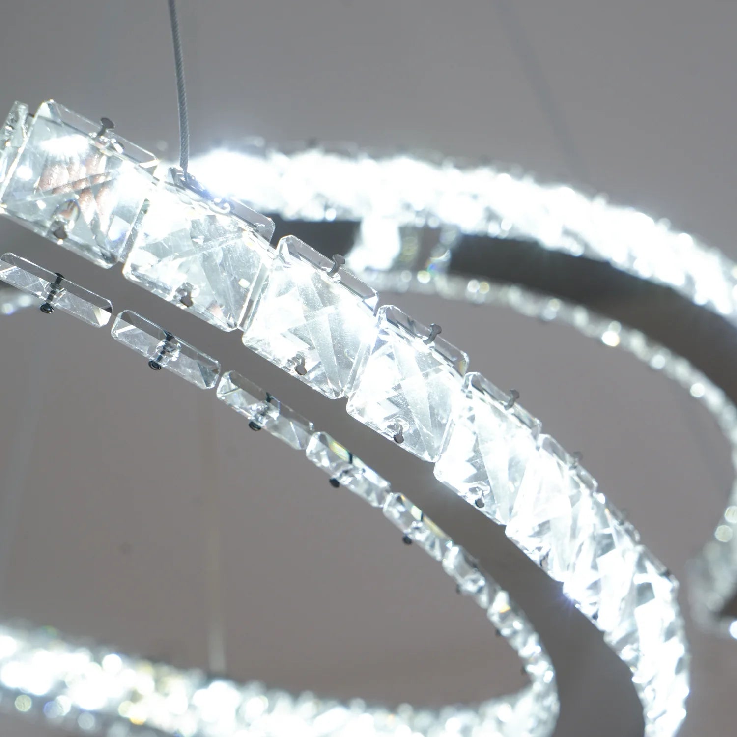 Modern Double C Crystal Chandelier - Loonglight