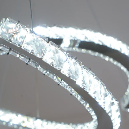 Modern Double C Crystal Chandelier - Loonglight