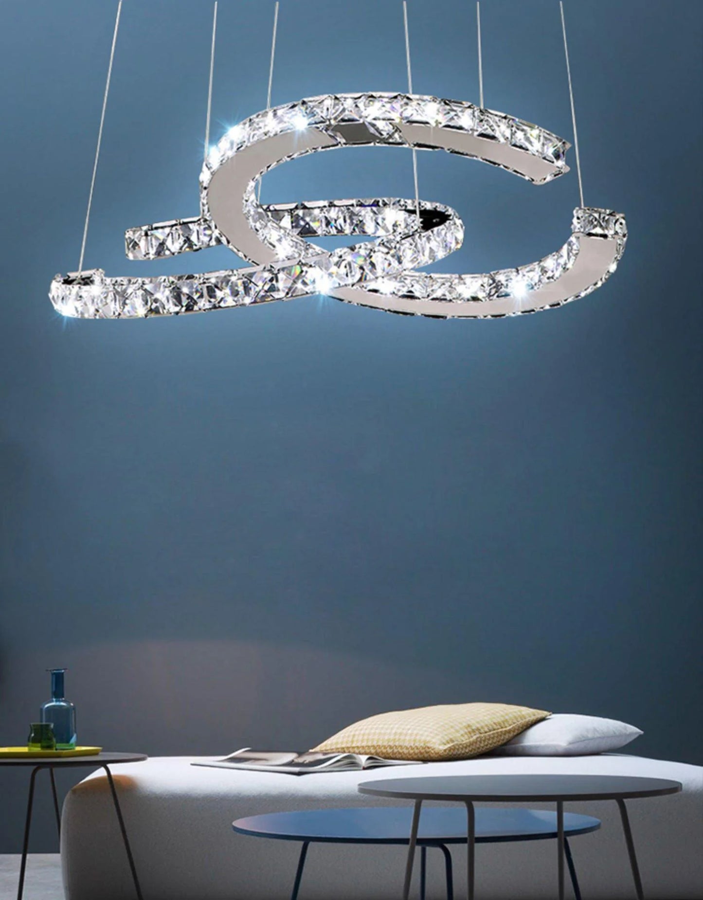 Modern Double C Crystal Chandelier - Loonglight
