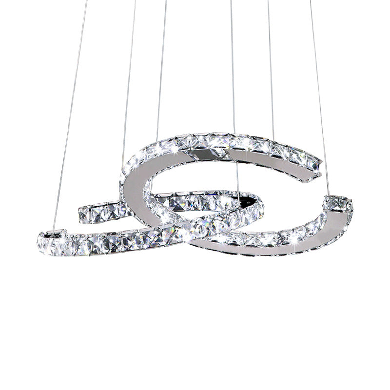 Modern Double C Crystal Chandelier - Loonglight
