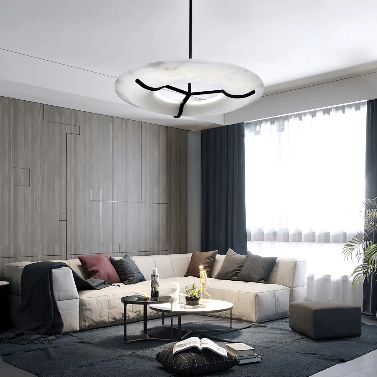 Modern Luna Marbre Chandelier - Loonglight