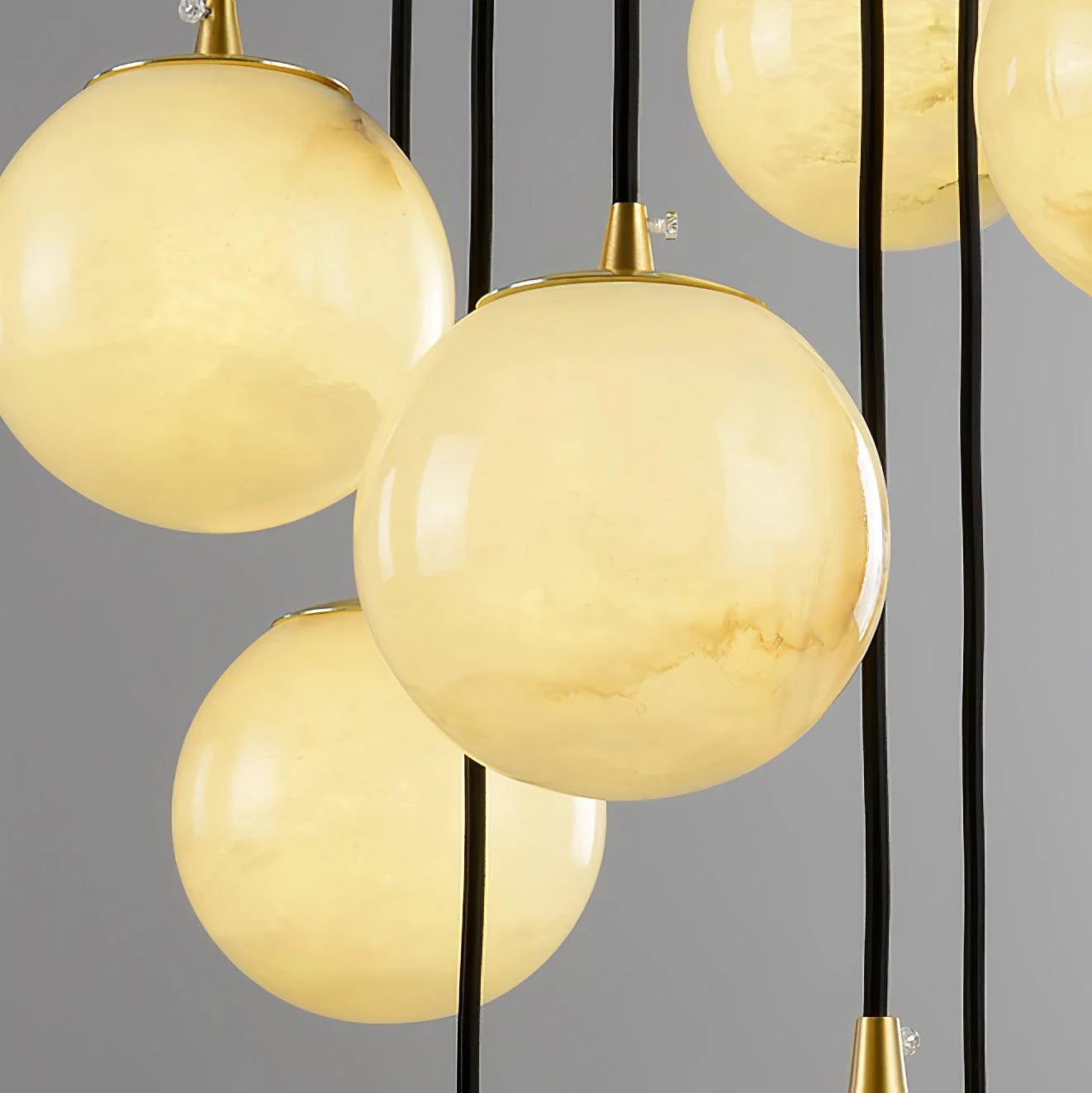 Modern Multi-Globe Alabaster Chandelier - Loonglight