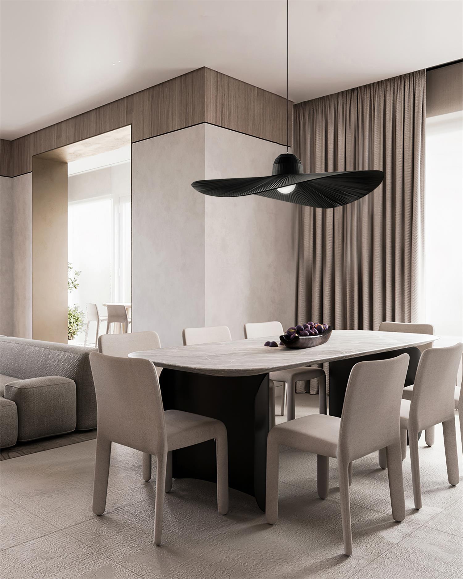 Moire Hat Pendant Light - Loonglight