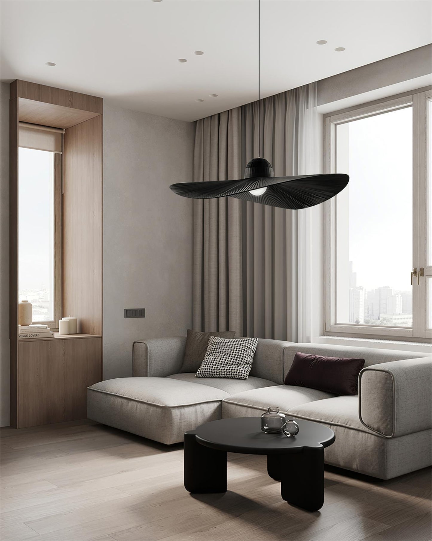 Moire Hat Pendant Light - Loonglight