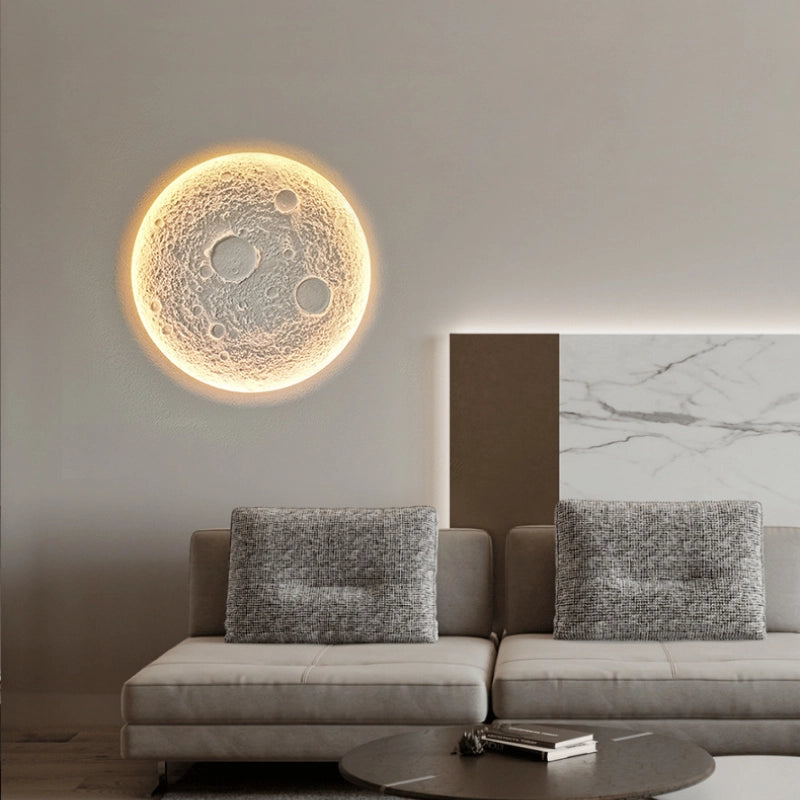 Moon Ring Plaster Wall Lamp