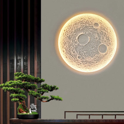 Moon Ring Plaster Wall Lamp