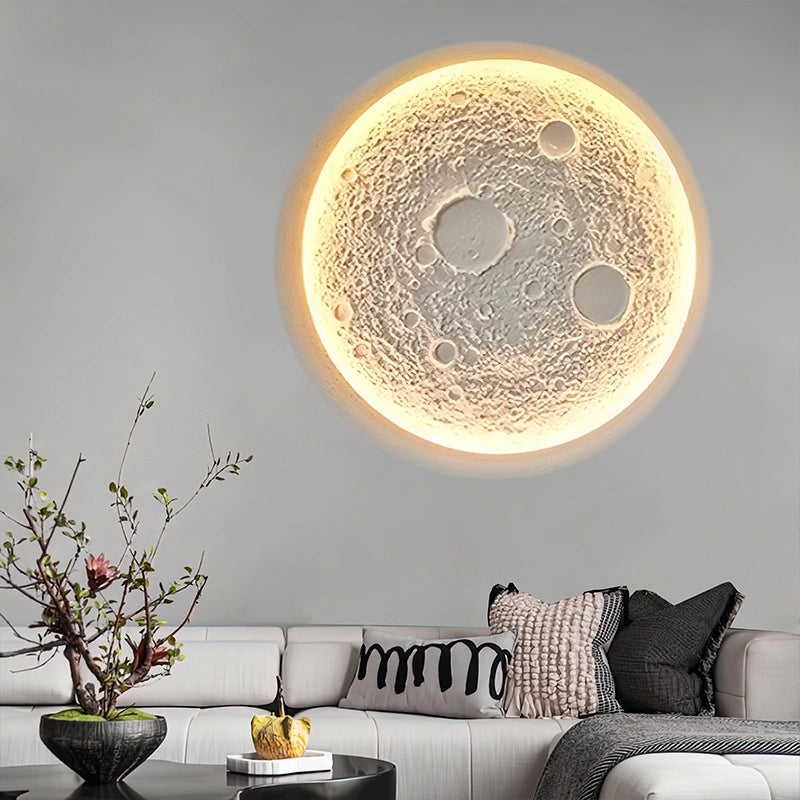 Moon Ring Plaster Wall Lamp