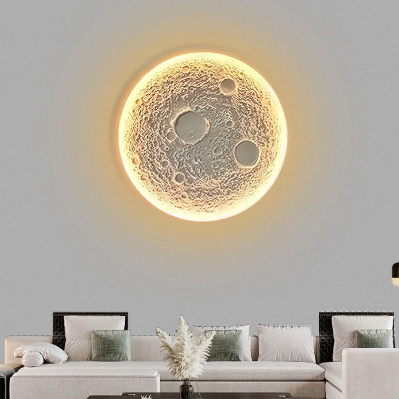 Moon Ring Plaster Wall Lamp