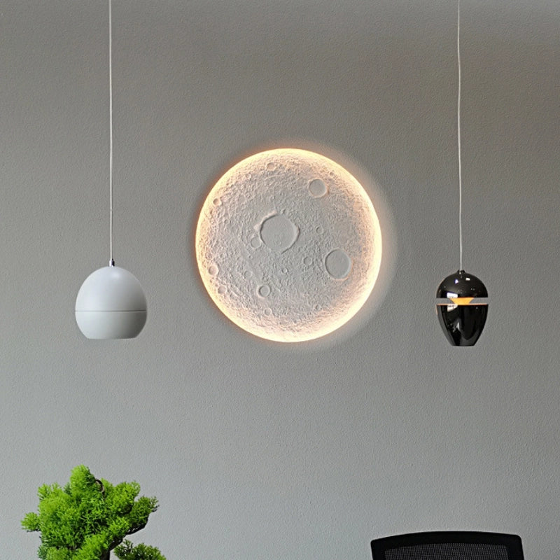 Moon Ring Plaster Wall Lamp