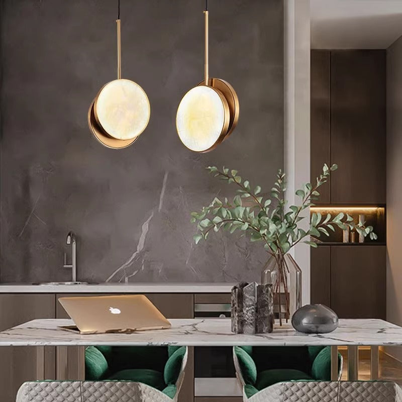Moonshade Alabaster Pendant Light - Loonglight