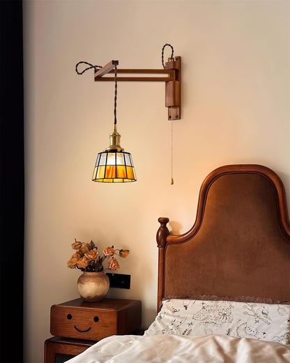 Vintage Stained Glass Wall Lamp