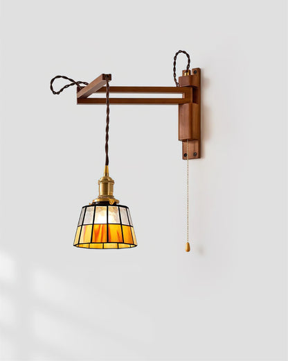 Vintage Stained Glass Wall Lamp