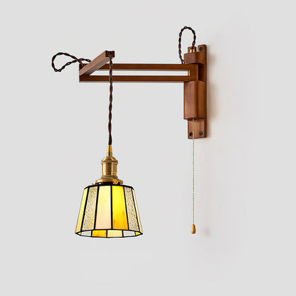 Vintage Stained Glass Wall Lamp