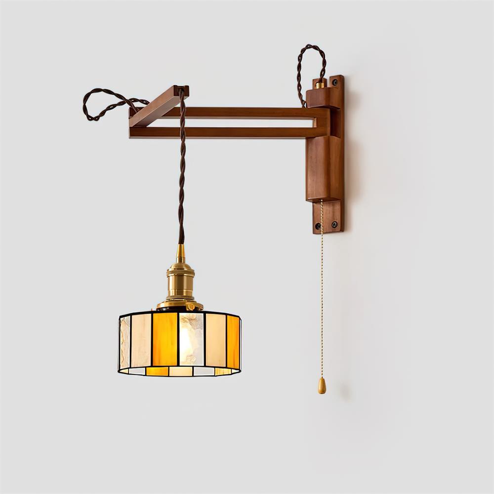 Vintage Stained Glass Wall Lamp