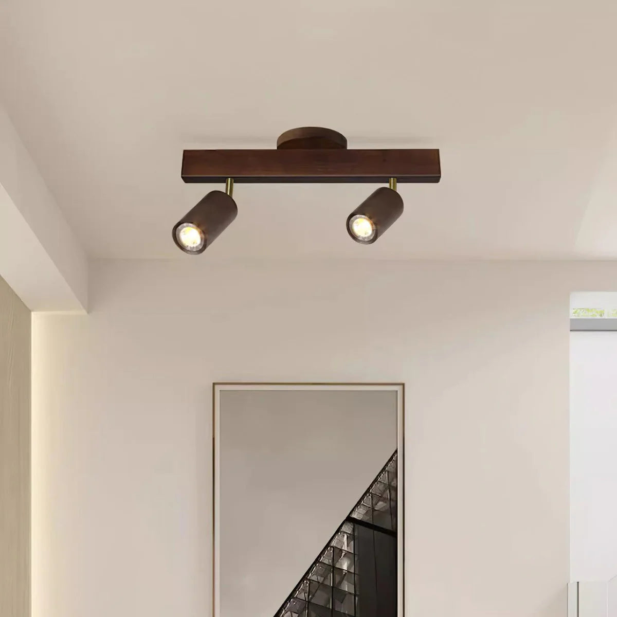 Multi-Head Wood Track Light - Loonglight