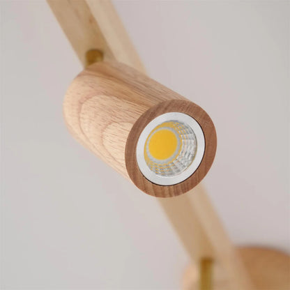 Multi-Head Wood Track Light - Loonglight