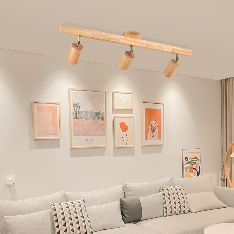 Multi-Head Wood Track Light - Loonglight