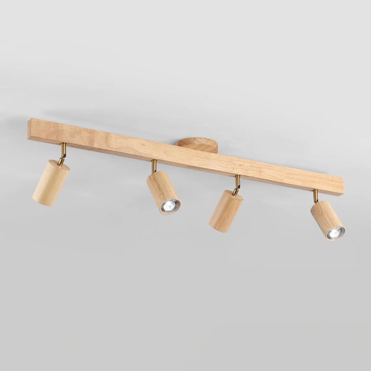 Multi-Head Wood Track Light - Loonglight