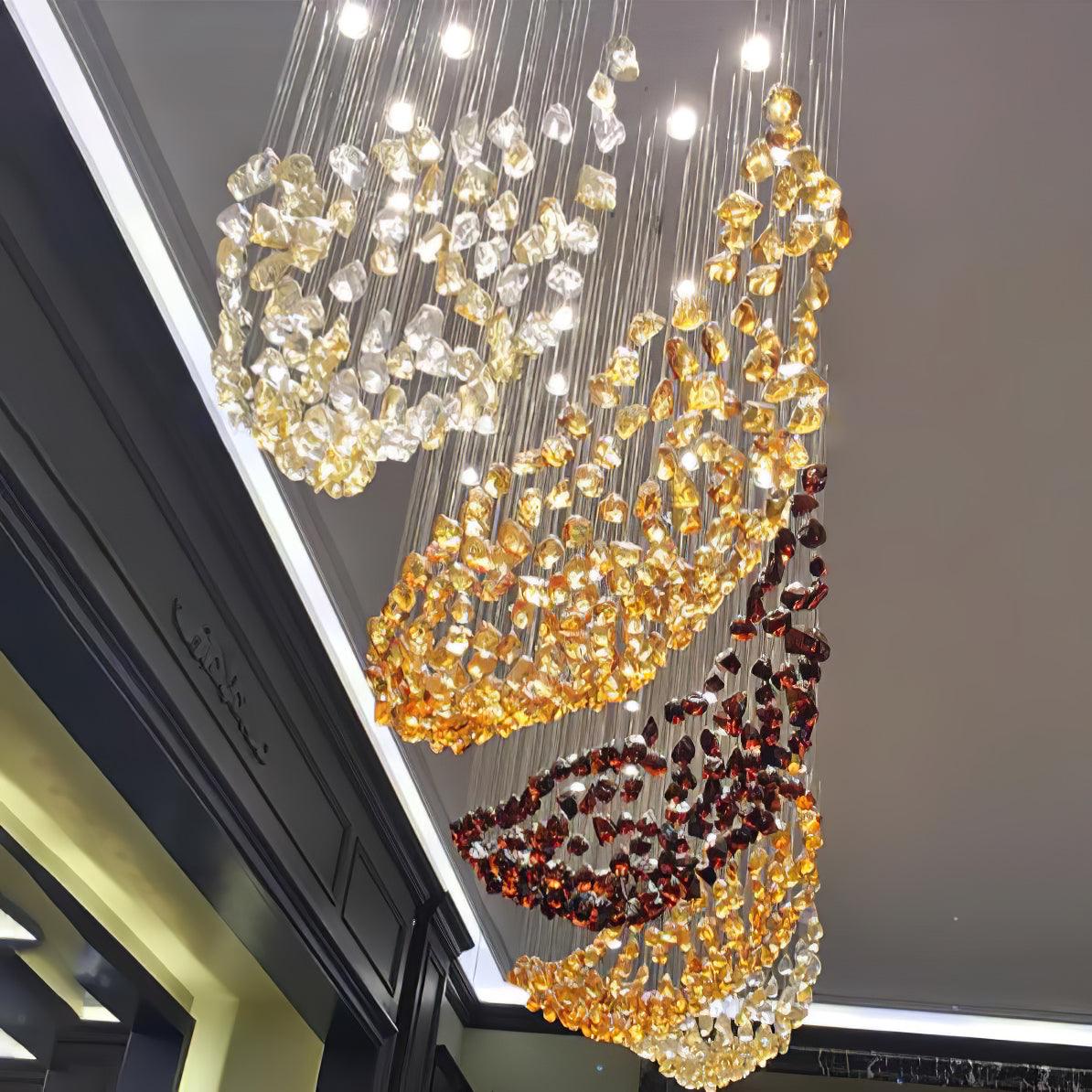 Luxurious Crystal Stone Chandelier - Loonglight