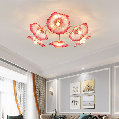 Murano Glass Flowers Ceiling Light - Loonglight