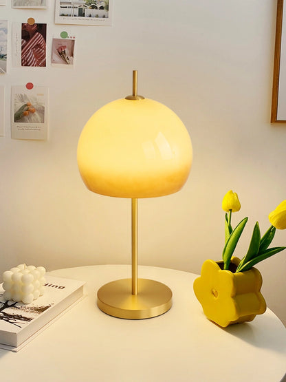 Mushroom Table Lamp Brass