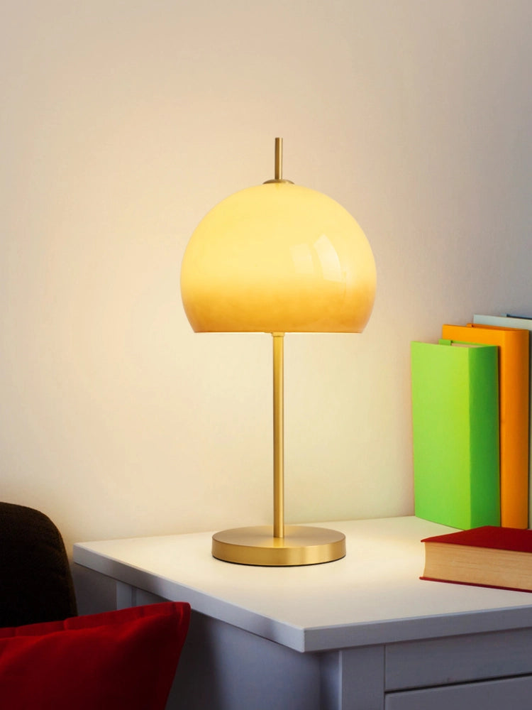 Mushroom Table Lamp Brass