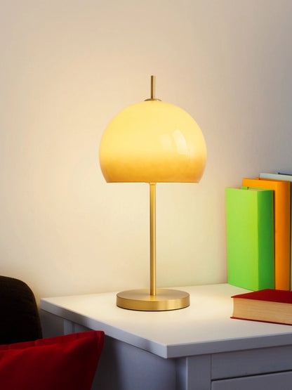 Mushroom Table Lamp Brass