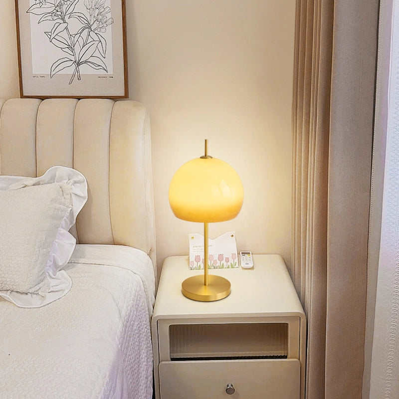 Mushroom Table Lamp Brass