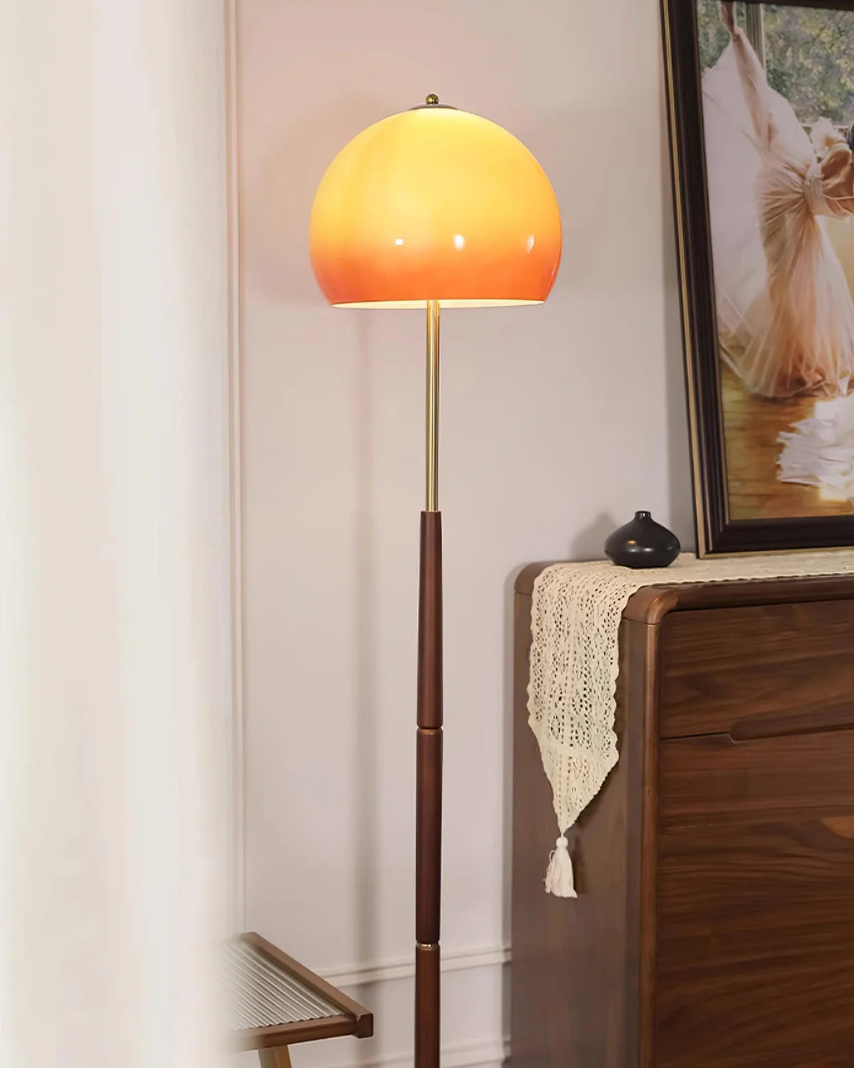 Mushroom Wood Floor Lamp - Loonglight