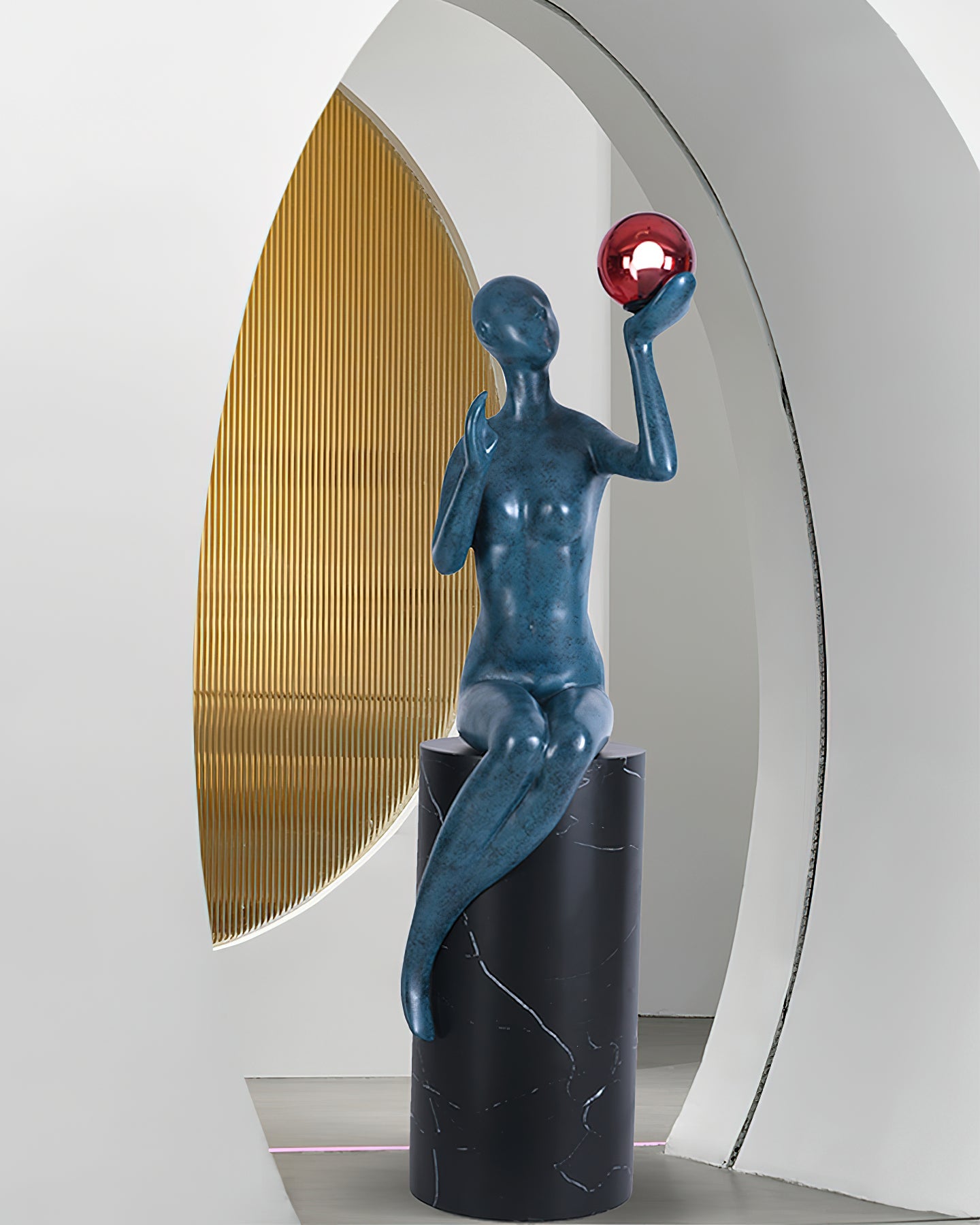 Myron Sculpture Floor Lamp - Loonglight