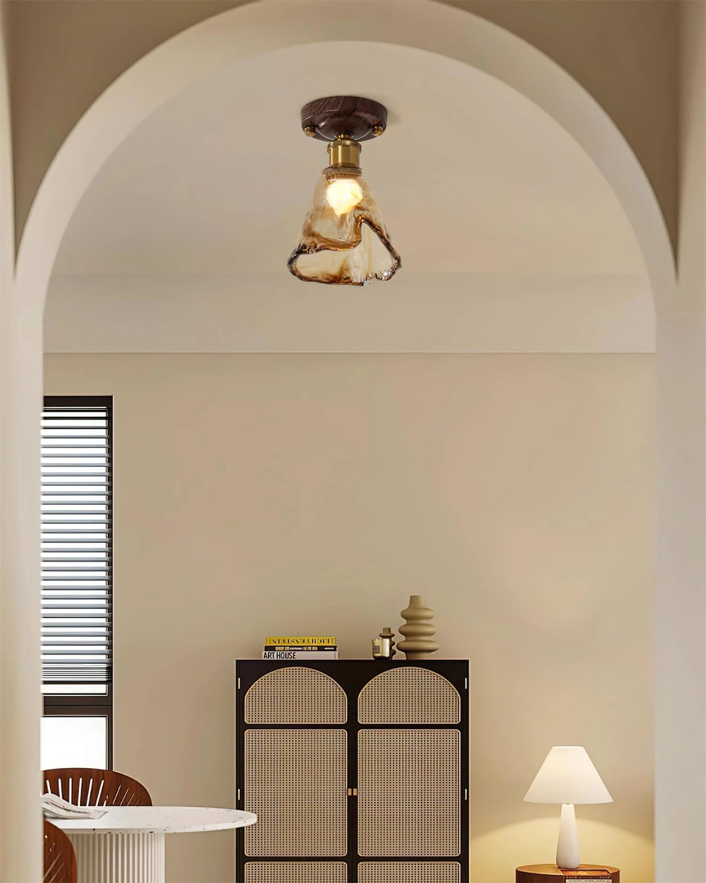Nalia Amber Ceiling Light - Loonglight