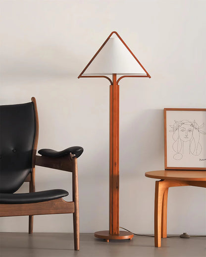 Nazia Triangle Wood Floor Lamp - Loonglight