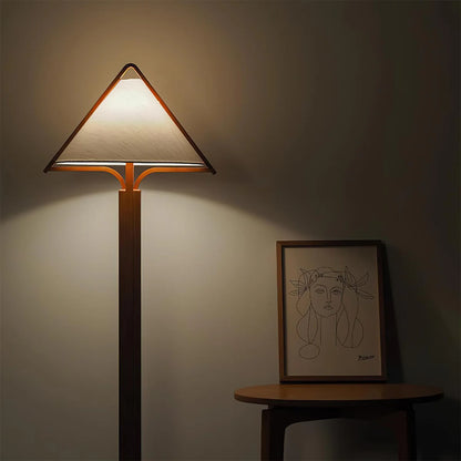 Nazia Triangle Wood Floor Lamp - Loonglight