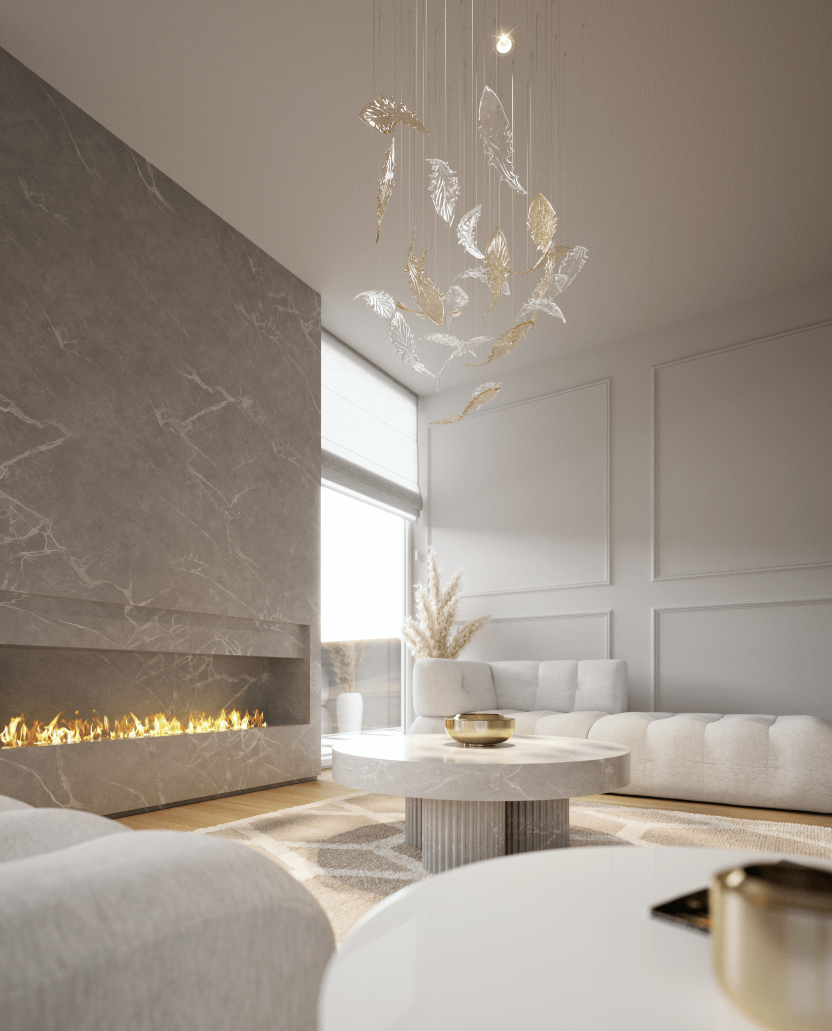 Nectar Glass Leaf Chandelier - Loonglight