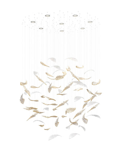 Nectar Glass Leaf Chandelier - Loonglight