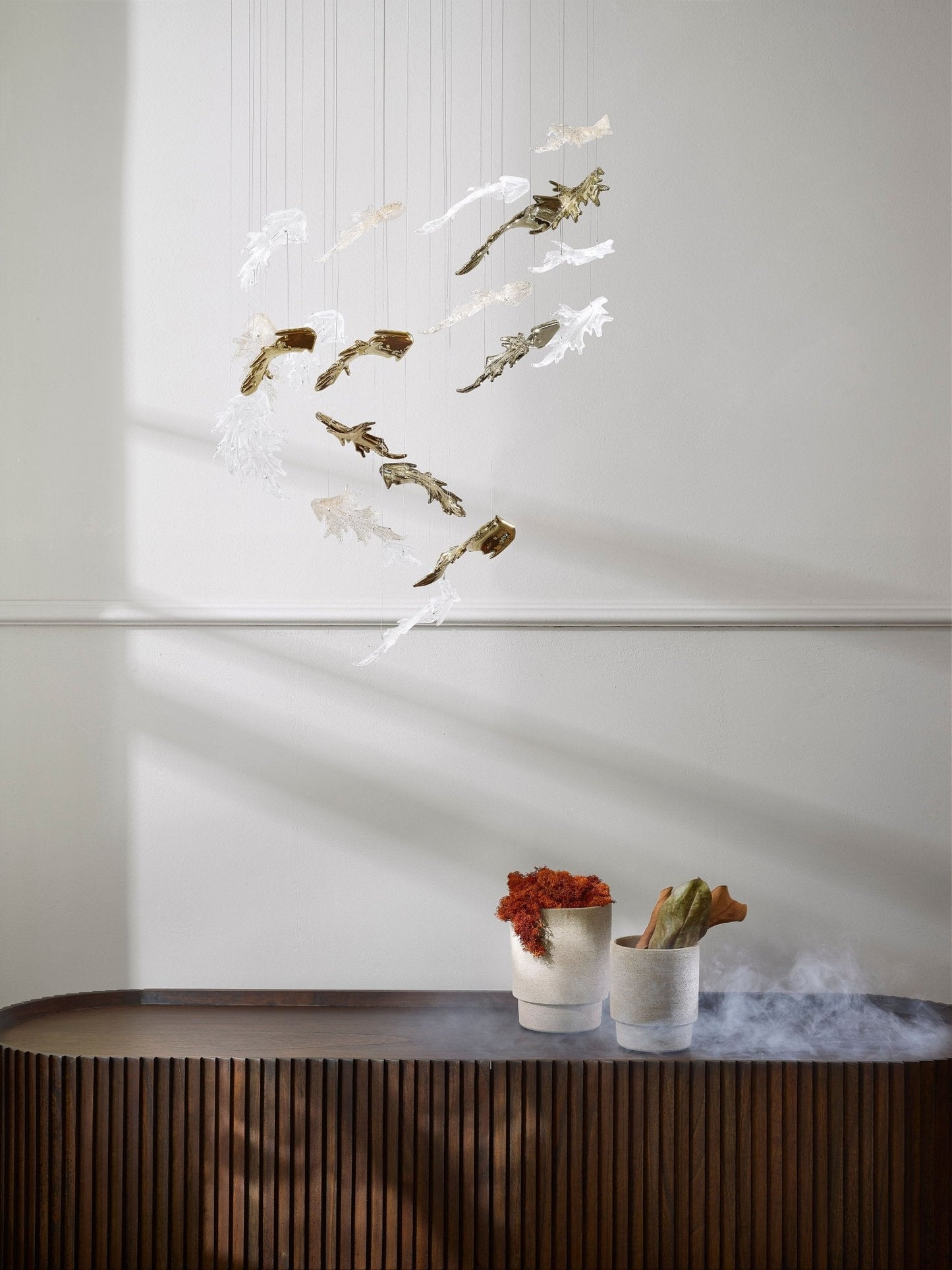 Nectar Glass Leaf Chandelier - Loonglight