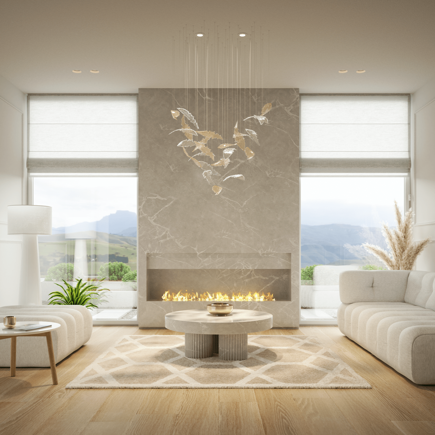 Nectar Glass Leaf Chandelier - Loonglight