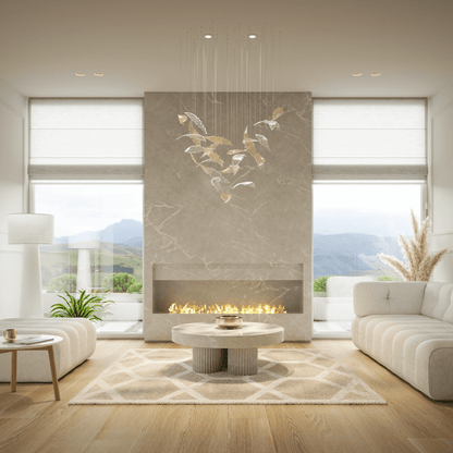 Nectar Glass Leaf Chandelier - Loonglight