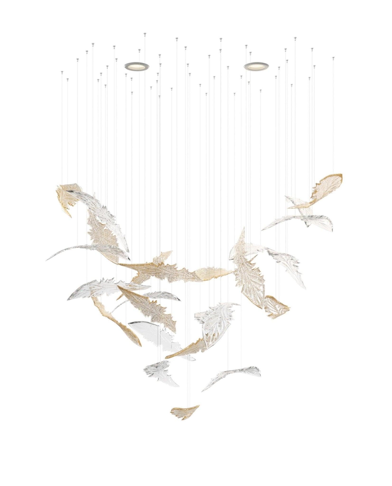 Nectar Glass Leaf Chandelier - Loonglight