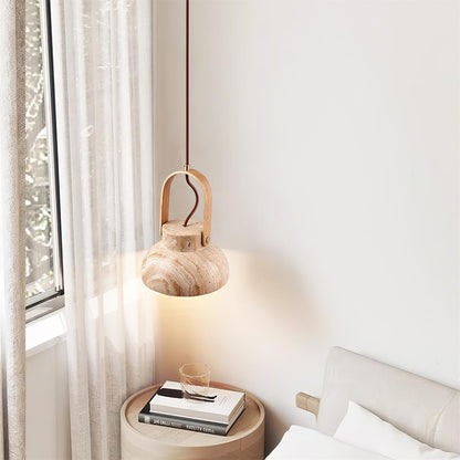 Nissa Travertine Pendant Light - Loonglight