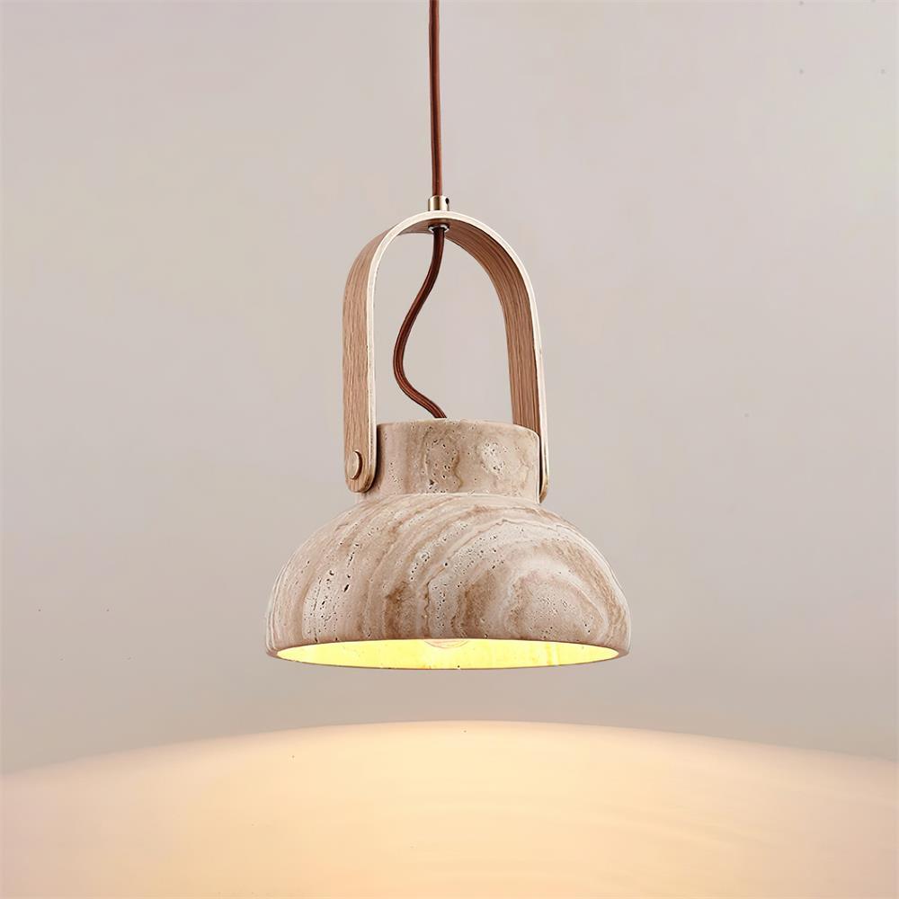Nissa Travertine Pendant Light - Loonglight