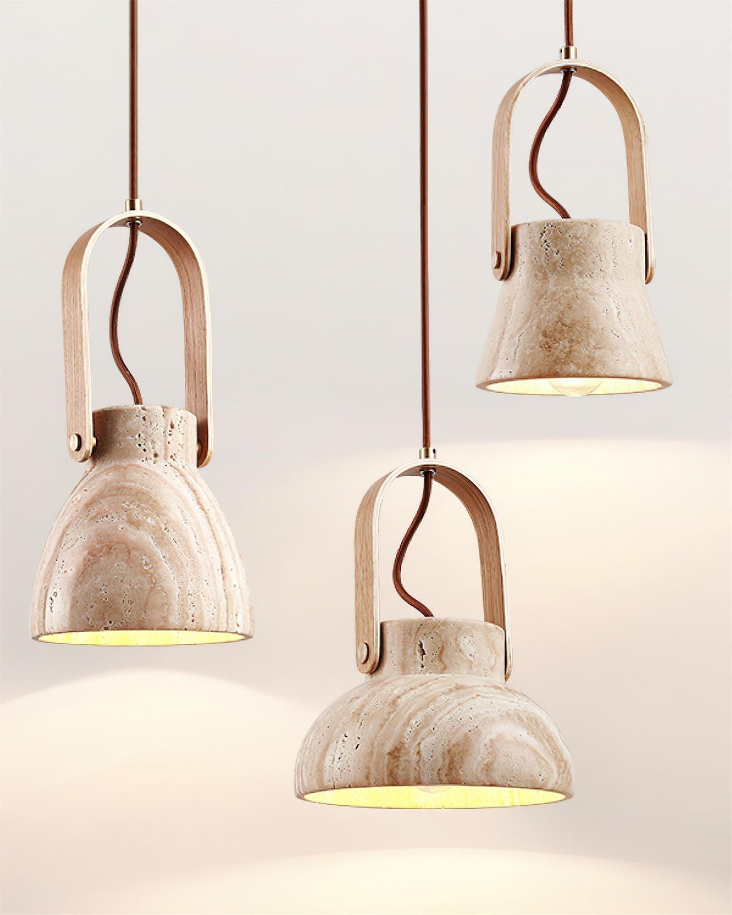 Nissa Travertine Pendant Light - Loonglight