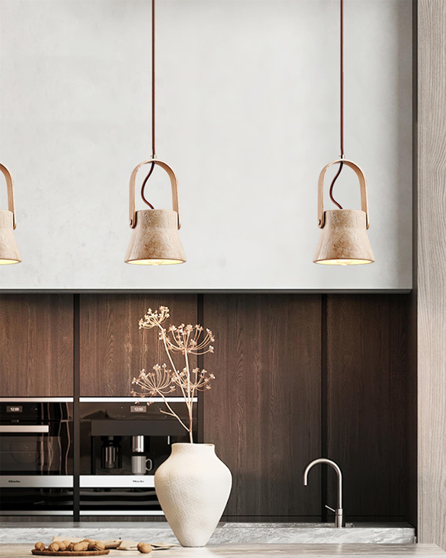 Nissa Travertine Pendant Light - Loonglight