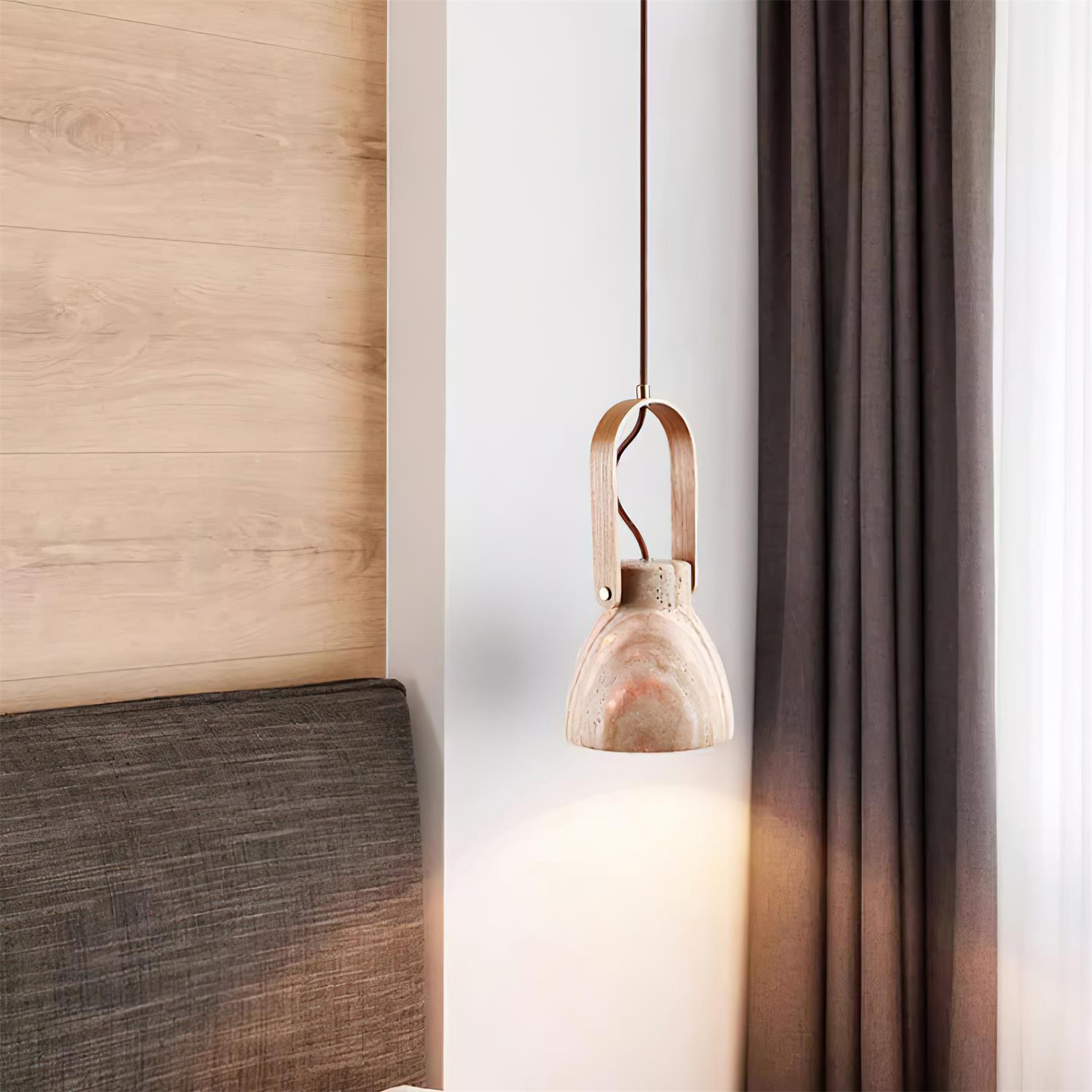 Nissa Travertine Pendant Light - Loonglight