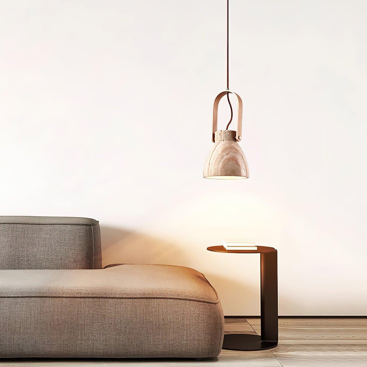 Nissa Travertine Pendant Light - Loonglight