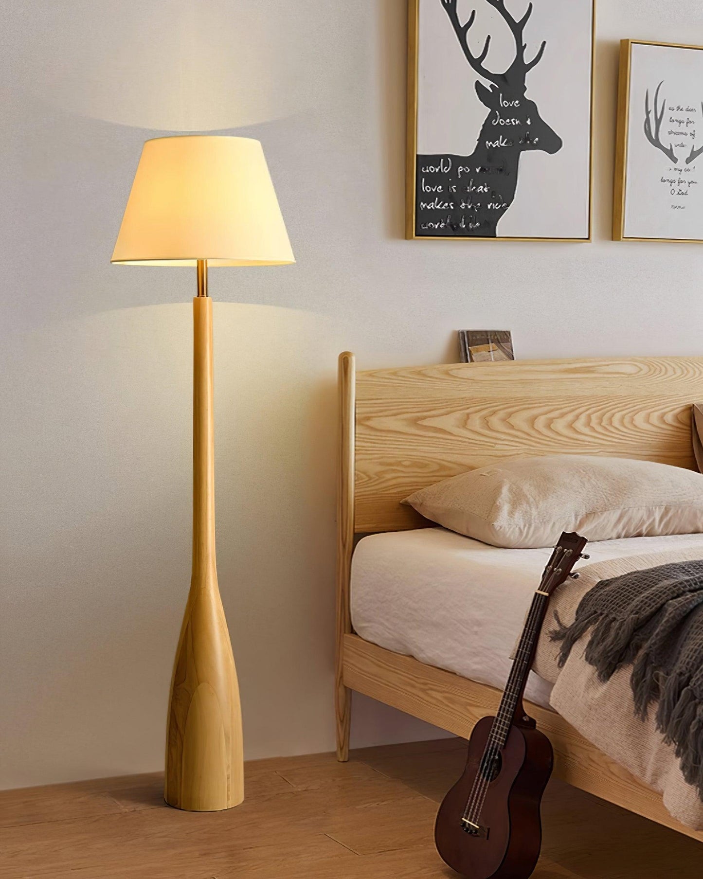 Nora Wood Floor Lamp - Loonglight