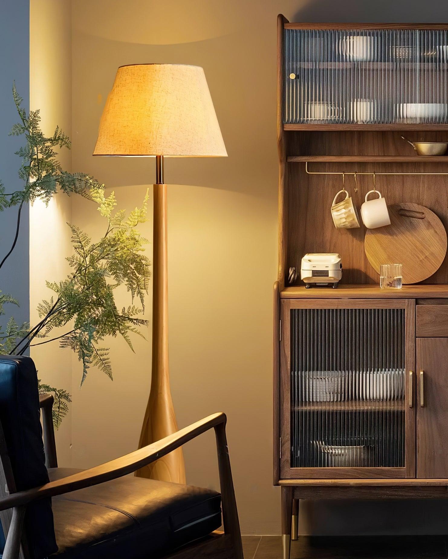 Nora Wood Floor Lamp - Loonglight